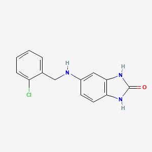 molecular formula C14H12ClN3O B6142758 5-{[(2-chlorophenyl)methyl]amino}-2,3-dihydro-1H-1,3-benzodiazol-2-one CAS No. 884994-37-0