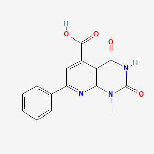 molecular formula C15H11N3O4 B6142802 1-methyl-2,4-dioxo-7-phenyl-1H,2H,3H,4H-pyrido[2,3-d]pyrimidine-5-carboxylic acid CAS No. 889941-16-6