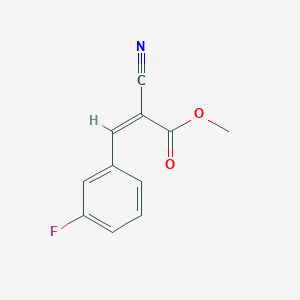 molecular formula C11H8FNO2 B6142822 methyl (Z)-2-cyano-3-(3-fluorophenyl)prop-2-enoate CAS No. 62985-28-8