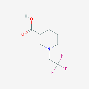 molecular formula C8H12F3NO2 B6142825 1-(2,2,2-trifluoroethyl)piperidine-3-carboxylic acid CAS No. 786582-21-6
