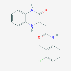 molecular formula C17H16ClN3O2 B6142891 N-(3-chloro-2-methylphenyl)-2-(3-oxo-1,2,3,4-tetrahydroquinoxalin-2-yl)acetamide CAS No. 485317-95-1