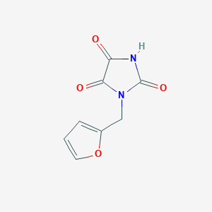 molecular formula C8H6N2O4 B6143107 1-(furan-2-ylmethyl)imidazolidine-2,4,5-trione CAS No. 744243-43-4