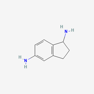 molecular formula C9H12N2 B6143313 2,3-dihydro-1H-indene-1,5-diamine CAS No. 917388-94-4