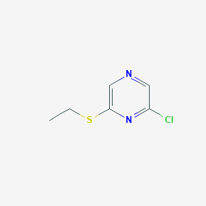 molecular formula C6H7ClN2S B6143337 2-chloro-6-(ethylsulfanyl)pyrazine CAS No. 1094842-83-7