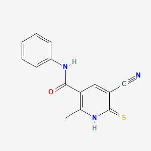 B6143389 5-cyano-2-methyl-N-phenyl-6-sulfanylpyridine-3-carboxamide CAS No. 301298-00-0