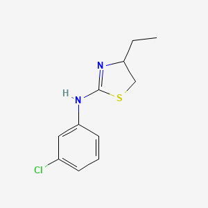 molecular formula C11H13ClN2S B6143606 N-(3-chlorophenyl)-4-ethyl-4,5-dihydro-1,3-thiazol-2-amine CAS No. 380431-12-9