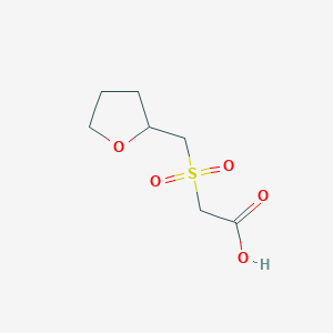 molecular formula C7H12O5S B6143767 2-(oxolan-2-ylmethanesulfonyl)acetic acid CAS No. 933710-43-1