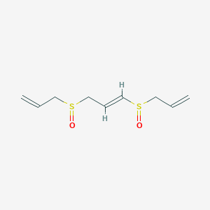 molecular formula C9H14O2S2 B061440 1-Propene, 1,3-bis(2-propenylsulfinyl)- CAS No. 169132-68-7