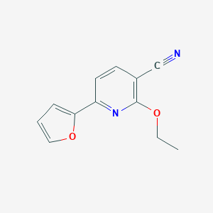 molecular formula C12H10N2O2 B061441 2-Ethoxy-6-(2-furyl)nicotinonitrile CAS No. 190579-90-9