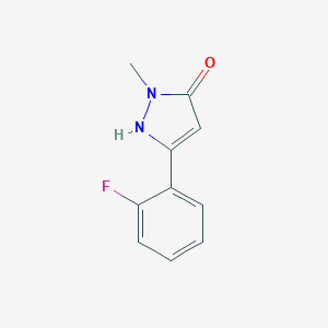 molecular formula C10H9FN2O B061443 5-(2-fluorophenyl)-2-methyl-2H-pyrazol-3-ol CAS No. 179117-86-3