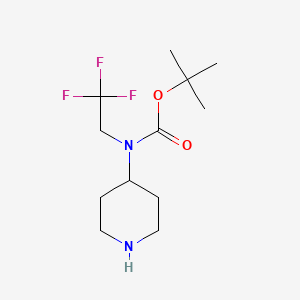 molecular formula C12H21F3N2O2 B6144301 tert-butyl N-(piperidin-4-yl)-N-(2,2,2-trifluoroethyl)carbamate CAS No. 1155136-47-2