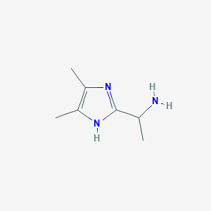 molecular formula C7H13N3 B6144307 1-(4,5-dimethyl-1H-imidazol-2-yl)ethan-1-amine CAS No. 1156888-55-9
