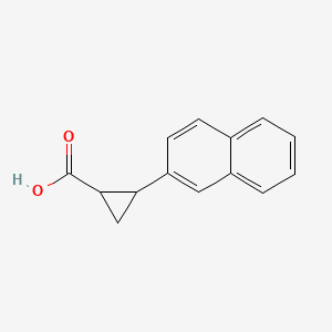 molecular formula C14H12O2 B6144324 2-(Naphthalen-2-yl)cyclopropane-1-carboxylic acid CAS No. 134198-15-5