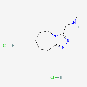 molecular formula C9H18Cl2N4 B6144372 methyl({5H,6H,7H,8H,9H-[1,2,4]triazolo[4,3-a]azepin-3-ylmethyl})amine dihydrochloride CAS No. 1177310-60-9