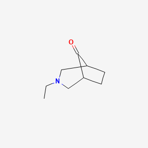 molecular formula C9H15NO B6144395 3-ethyl-3-azabicyclo[3.2.1]octan-8-one CAS No. 1087789-15-8