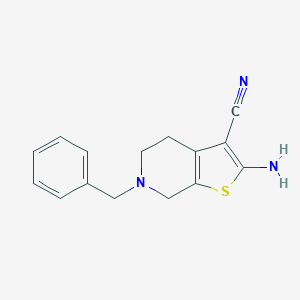 molecular formula C15H15N3S B061444 2-Amino-6-benzyl-4,5,6,7-tetrahydrothieno[2,3-c]pyridine-3-carbonitrile CAS No. 24237-37-4