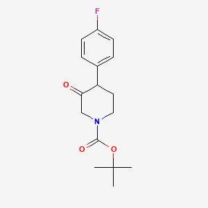 molecular formula C16H20FNO3 B6144420 tert-butyl 4-(4-fluorophenyl)-3-oxopiperidine-1-carboxylate CAS No. 400770-98-1