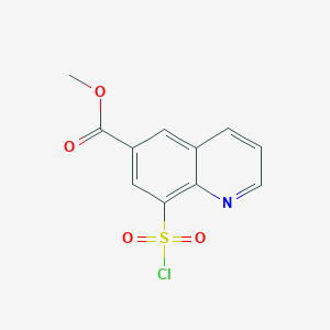 molecular formula C11H8ClNO4S B6144705 methyl 8-(chlorosulfonyl)quinoline-6-carboxylate CAS No. 1305711-05-0