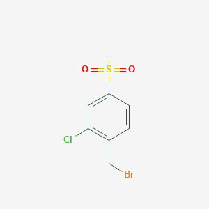 molecular formula C8H8BrClO2S B061448 1-(Bromomethyl)-2-chloro-4-(methylsulfonyl)benzene CAS No. 180200-86-6