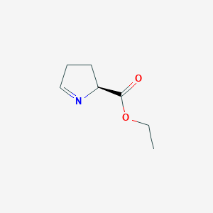molecular formula C7H11NO2 B061455 (S)-ethyl 3,4-dihydro-2H-pyrrole-2-carboxylate CAS No. 172879-74-2