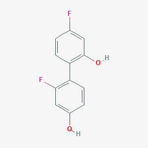 molecular formula C12H8F2O2 B6146848 3-Fluoro-4-(4-fluoro-2-hydroxyphenyl)phenol CAS No. 1261944-29-9