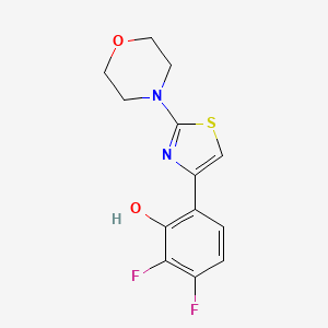 molecular formula C13H12F2N2O2S B6147179 2,3-Difluoro-6-(2-morpholinothiazol-4-yl)phenol CAS No. 1621375-40-3