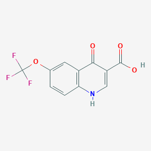 molecular formula C11H6F3NO4 B061472 4-Hydroxy-6-(trifluoromethoxy)quinoline-3-carboxylic acid CAS No. 175203-86-8