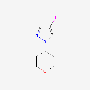 molecular formula C8H11IN2O B6147275 4-Iodo-1-(tetrahydro-2H-pyran-4-yl)-1H-pyrazole CAS No. 1175274-93-7