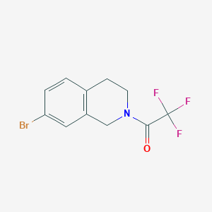 molecular formula C11H9BrF3NO B061495 1-(7-Bromo-3,4-dihydroisoquinolin-2(1H)-yl)-2,2,2-trifluoroethanone CAS No. 181514-35-2