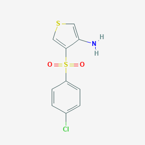 molecular formula C10H8ClNO2S2 B061515 3-Amino-4-[(4-chlorophenyl)sulphonyl]thiophene CAS No. 175201-48-6
