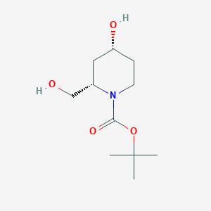 molecular formula C11H21NO4 B6152507 t-Butyl (2S,4R)-4-hydroxy-2-(hydroxymethyl)piperidine-1-carboxylate; . CAS No. 1029429-49-9