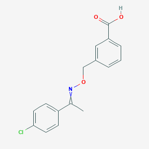 molecular formula C16H14ClNO3 B061528 3-[([[1-(4-chlorophenyl)ethylidene]amino]oxy)methyl]benzoic acid CAS No. 175203-33-5