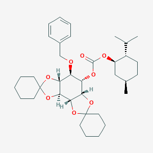 molecular formula C36H52O8 B061539 4-O-Benzyl-3-(-)-carboxymenthyl-1,2:5,6-di-O-cyclohexylidene-L-myo-inositol CAS No. 190513-83-8