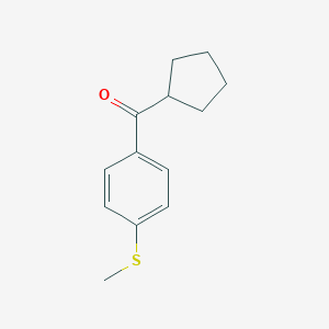 molecular formula C13H16OS B061549 cyclopentyl 4-thiomethylphenyl ketone CAS No. 180048-75-3