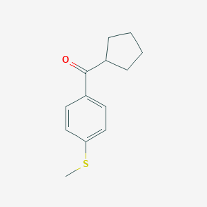 molecular formula C13H16OS B061549 Cyclopentyl[4-(methylsulfanyl)phenyl]methanone CAS No. 180048-75-3