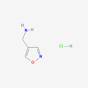 molecular formula C4H7ClN2O B061550 Isoxazol-4-ylmethanamine hydrochloride CAS No. 173850-71-0