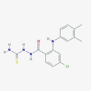 Benzoic acid, 4-chloro-2-((3,4-dimethylphenyl)amino)-, 2-(aminothioxomethyl)hydrazide