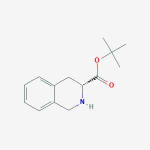 molecular formula C14H19NO2 B061568 Tert-butyl (3R)-1,2,3,4-tetrahydroisoquinoline-3-carboxylate CAS No. 189094-06-2