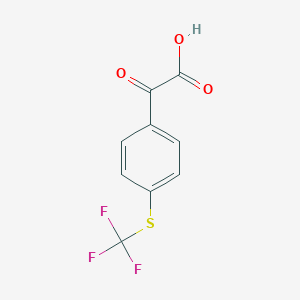 molecular formula C9H5F3O3S B6158211 4-(Trifluoromethylthio)benzoylformicacid CAS No. 2228391-68-0