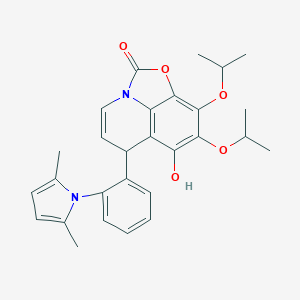 9-[2-(2,5-Dimethylpyrrol-1-yl)phenyl]-7-hydroxy-5,6-di(propan-2-yloxy)-3-oxa-1-azatricyclo[6.3.1.04,12]dodeca-4,6,8(12),10-tetraen-2-one