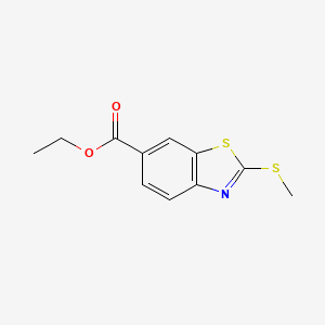molecular formula C11H11NO2S2 B6158963 2-Methylsulfanyl-benzothiazole-6-carboxylic acid ethyl ester CAS No. 1430932-50-5