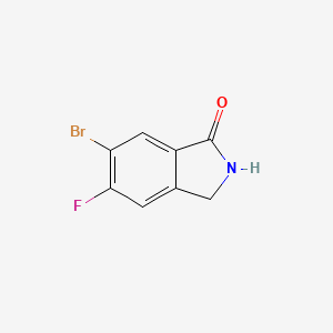 molecular formula C8H5BrFNO B6159145 6-Bromo-5-fluoroisoindolin-1-one CAS No. 1427454-77-0