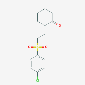 2-[2-[(4-Chlorophenyl)sulfonyl]ethyl]cyclohexan-1-one