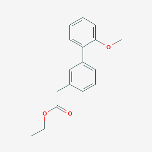 molecular formula C17H18O3 B061614 Ethyl 2-[3-(2-methoxyphenyl)phenyl]acetate CAS No. 187270-16-2