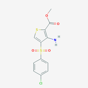Methyl 3-amino-4-(4-chlorophenyl)sulfonylthiophene-2-carboxylate