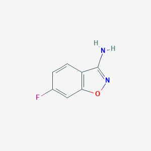 molecular formula C7H5FN2O B061654 6-Fluorobenzo[d]isoxazol-3-ylamine CAS No. 177995-38-9