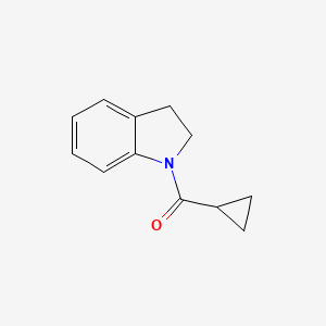 molecular formula C12H13NO B6166025 Methanone, cyclopropyl(2,3-dihydro-1H-indol-1-yl)- CAS No. 293324-65-9