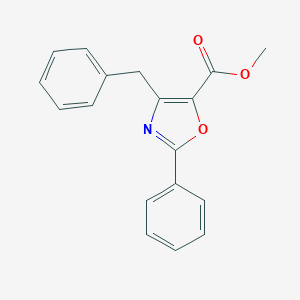 molecular formula C18H15NO3 B061666 Methyl 4-benzyl-2-phenyloxazole-5-carboxylate CAS No. 173037-37-1