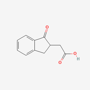 molecular formula C11H10O3 B6166606 (1-Oxo-2,3-dihydro-1H-inden-2-yl)acetic acid CAS No. 7103-80-2