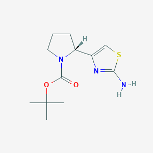molecular formula C12H19N3O2S B6167063 (R)-tert-Butyl 2-(2-aminothiazol-4-yl)pyrrolidine-1-carboxylate CAS No. 871716-68-6